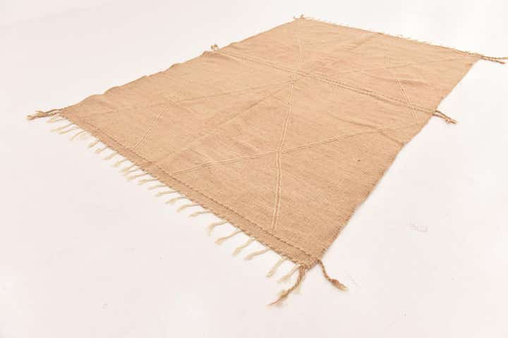 6' 8 x 10' 5 Hand Knotted Moroccan Wool Rug