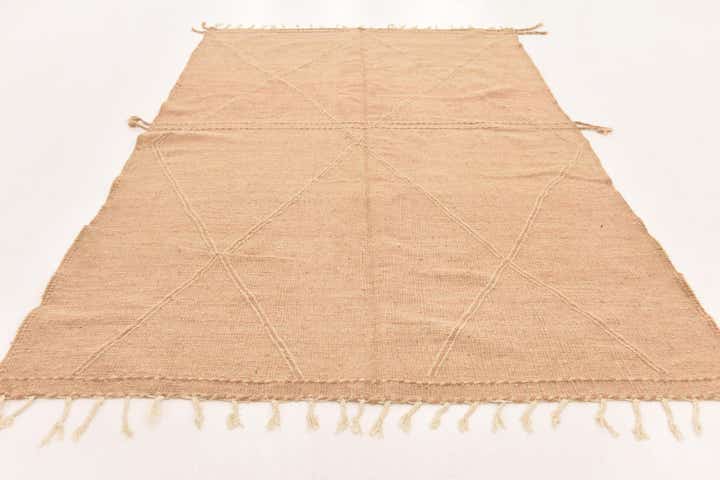 6' 8 x 10' 5 Hand Knotted Moroccan Wool Rug
