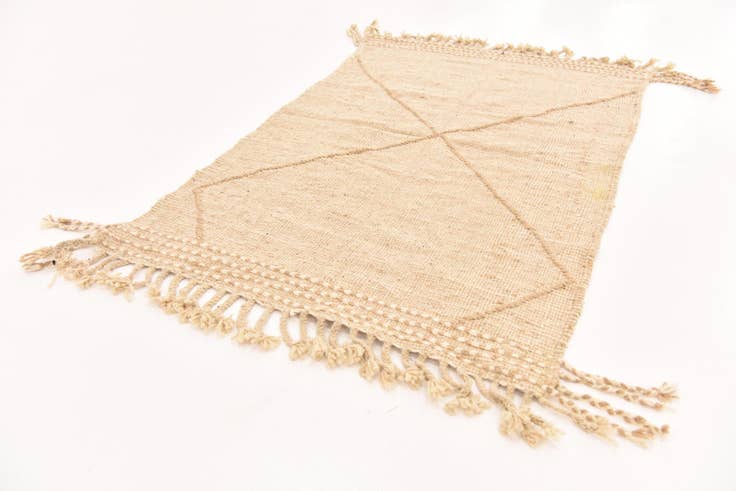 Detail image of 3' 1 x 4' 11 Hand Knotted Moroccan Wool Rug