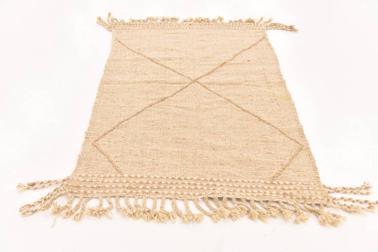 Detail image of 3' 1 x 4' 11 Hand Knotted Moroccan Wool Rug