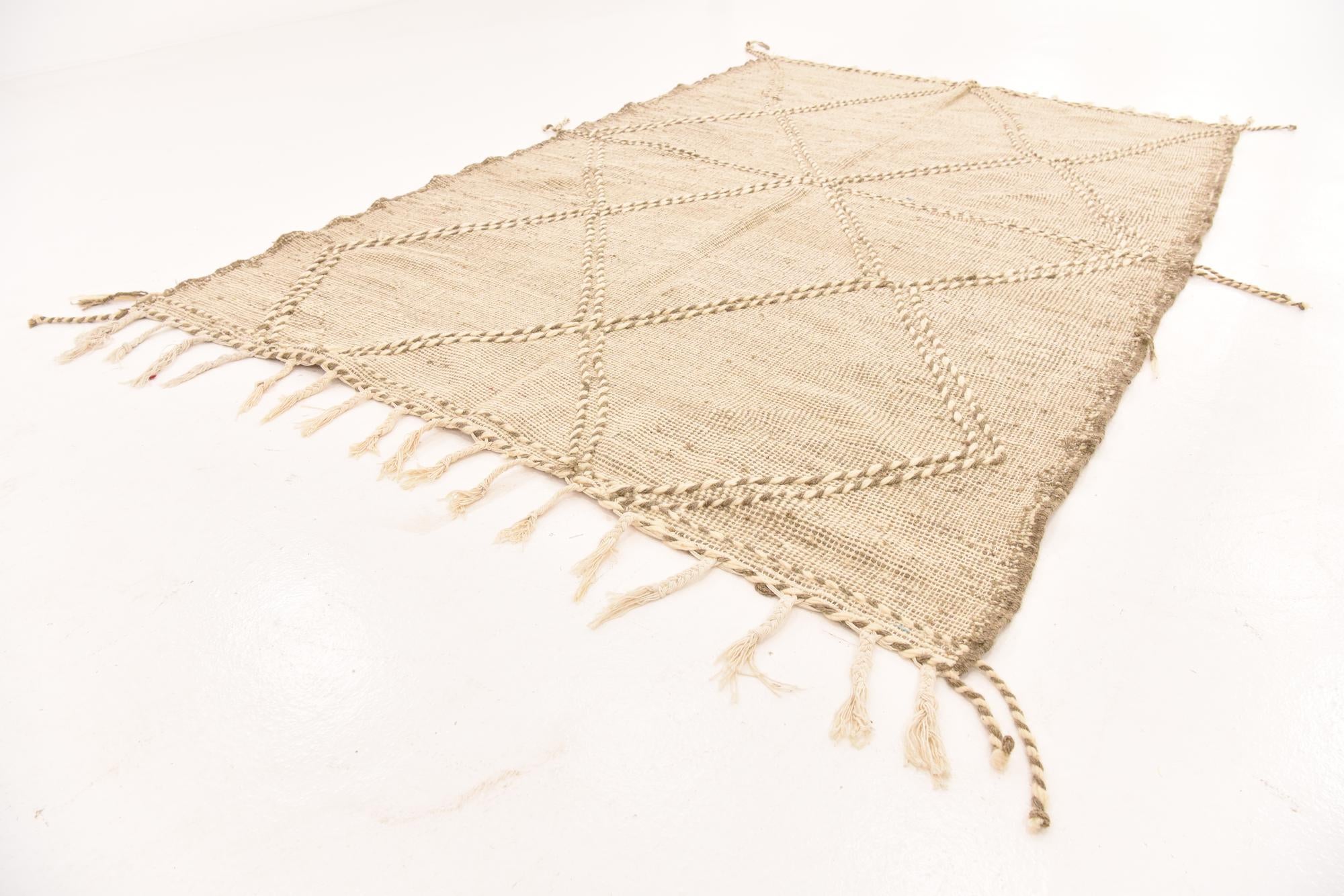 6' 3 x 9' 4 Hand Knotted Moroccan Wool Rug