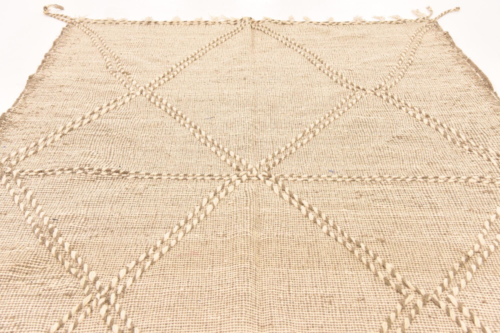 6' 3 x 9' 4 Hand Knotted Moroccan Wool Rug