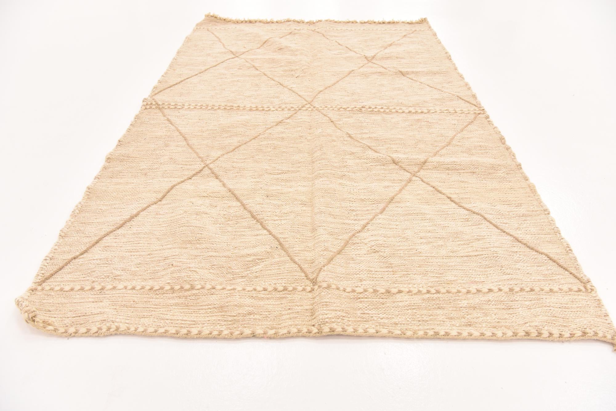 5' 3 x 8' 6 Hand Knotted Moroccan Wool Rug