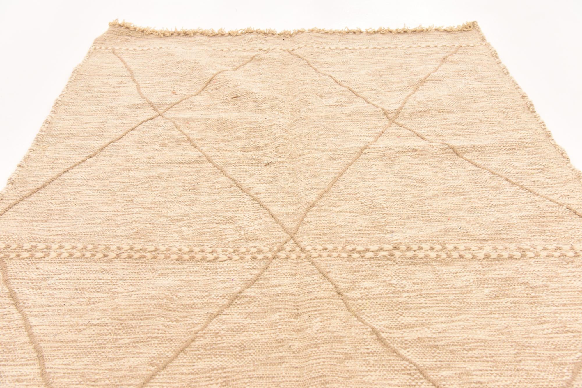 5' 3 x 8' 6 Hand Knotted Moroccan Wool Rug