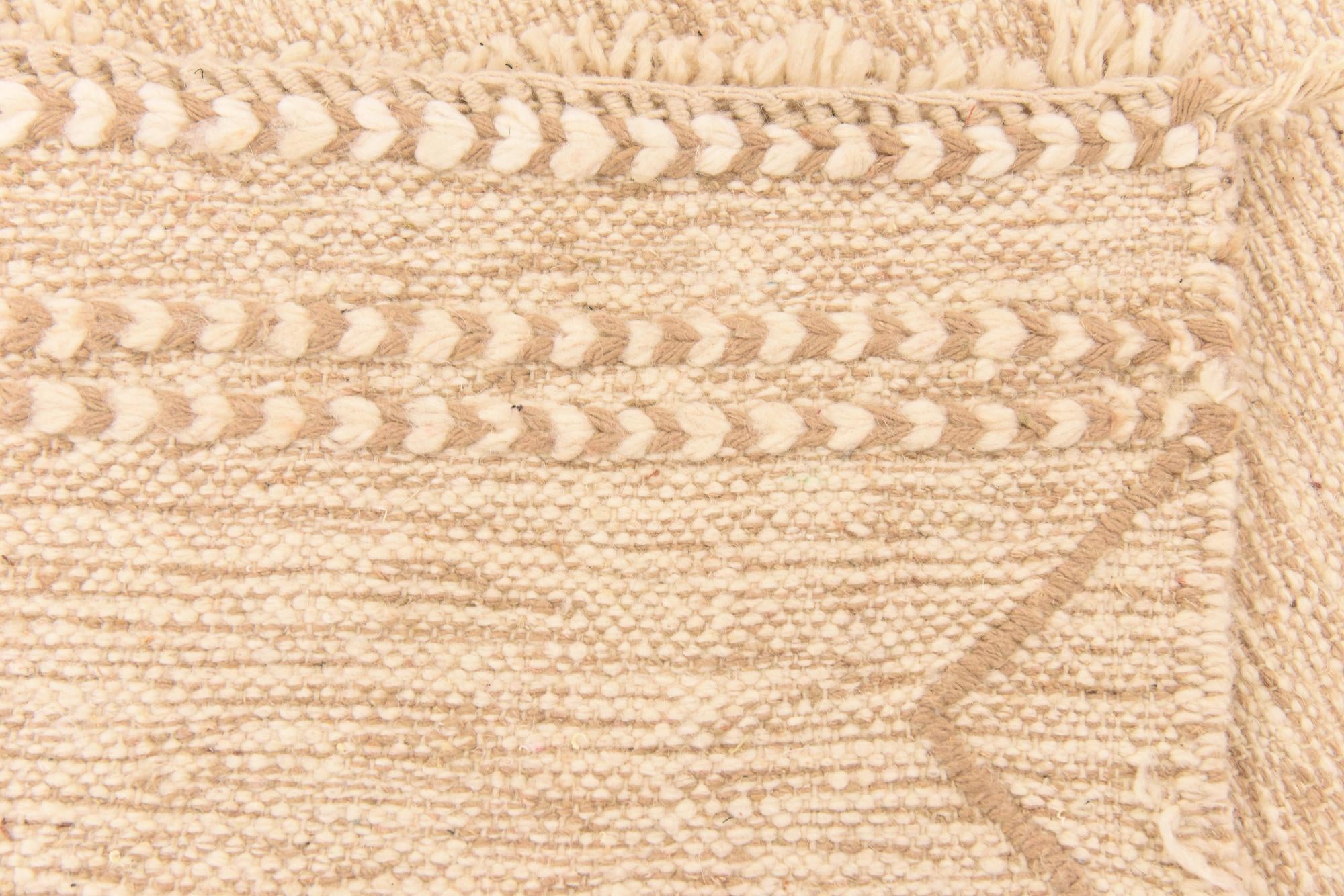 6' 8 x 9' 7 Hand Knotted Moroccan Wool Rug
