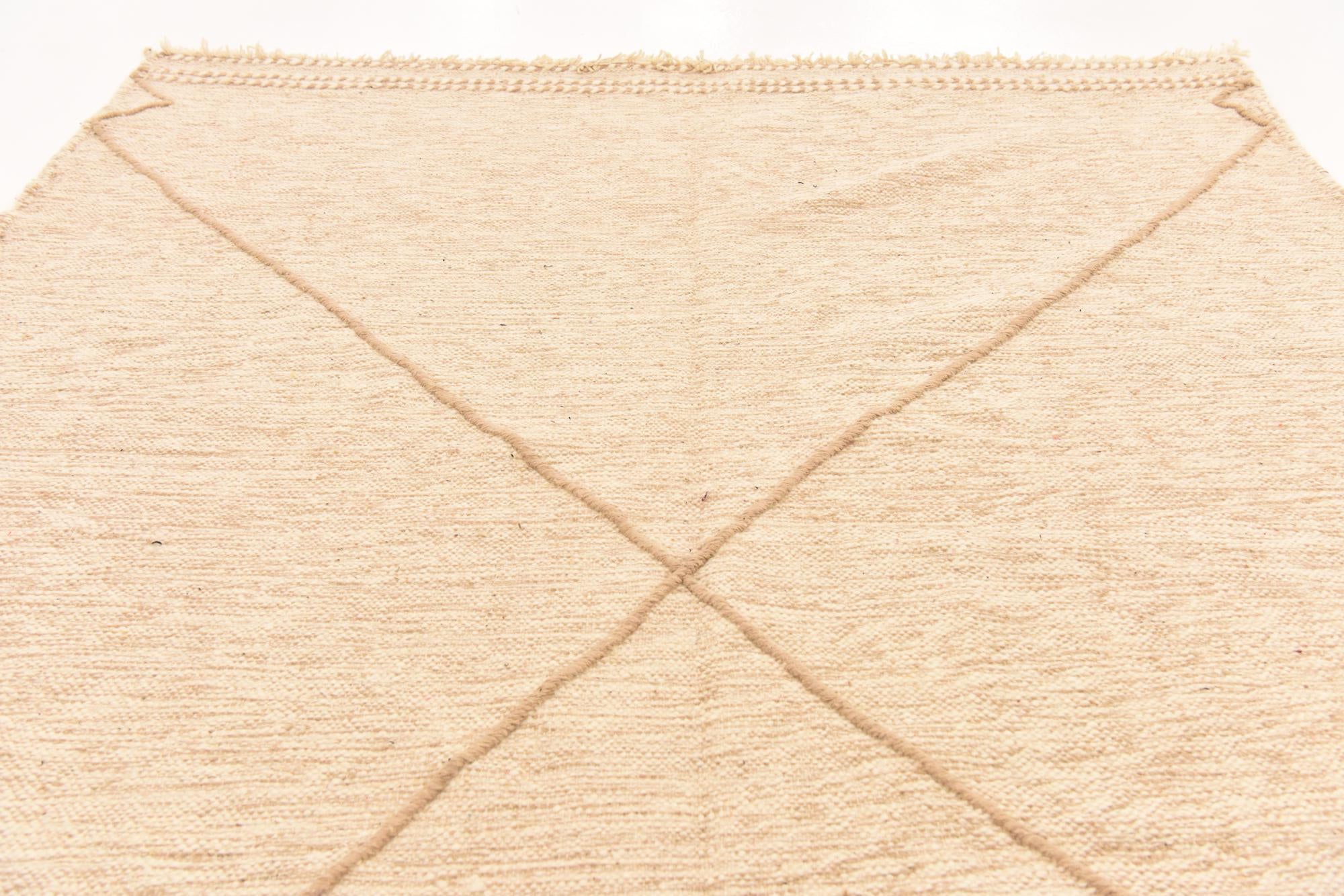 6' 8 x 9' 7 Hand Knotted Moroccan Wool Rug