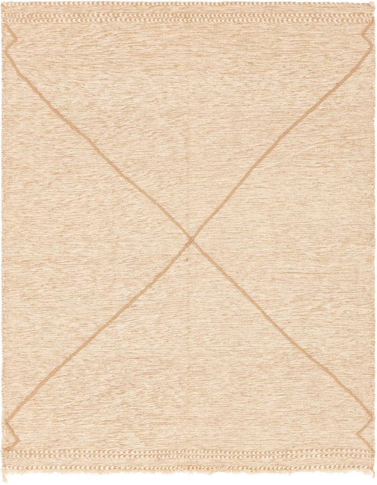 Detail image of 6' 8 x 9' 7 Hand Knotted Moroccan Wool Rug