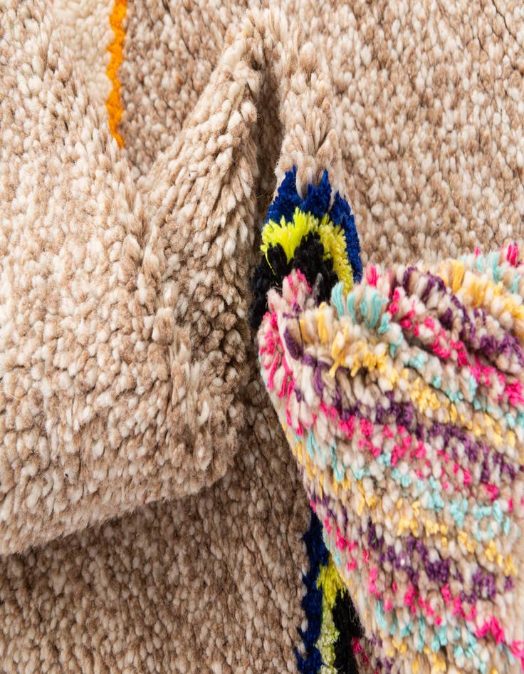 Detail image of 5' 7 x 8' 5  Hand Knotted Moroccan Wool Rug