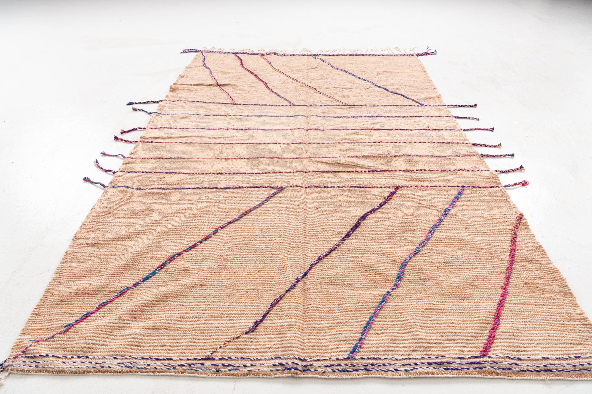 6' 3 x 9' 6 Hand Knotted Moroccan Wool Rug