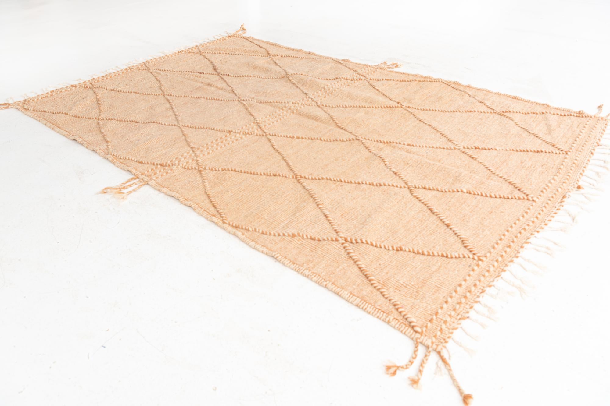6' 5 x 10' Hand Knotted Moroccan Wool Rug