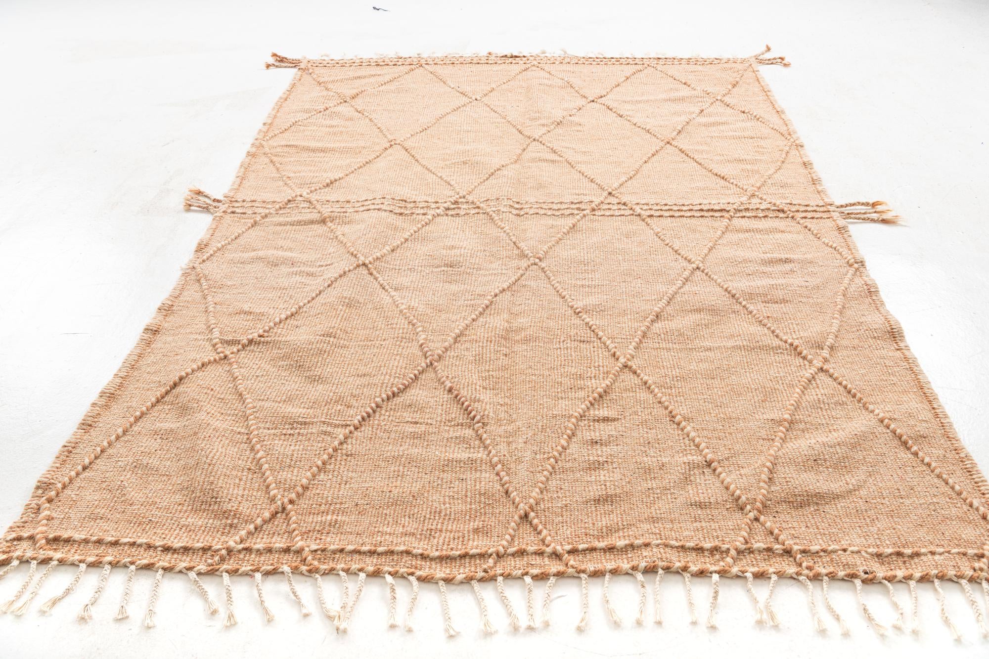 6' 5 x 10' Hand Knotted Moroccan Wool Rug
