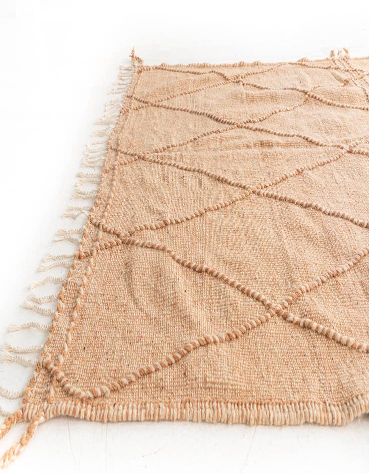 Detail image of 6' 5 x 10'  Hand Knotted Moroccan Wool Rug