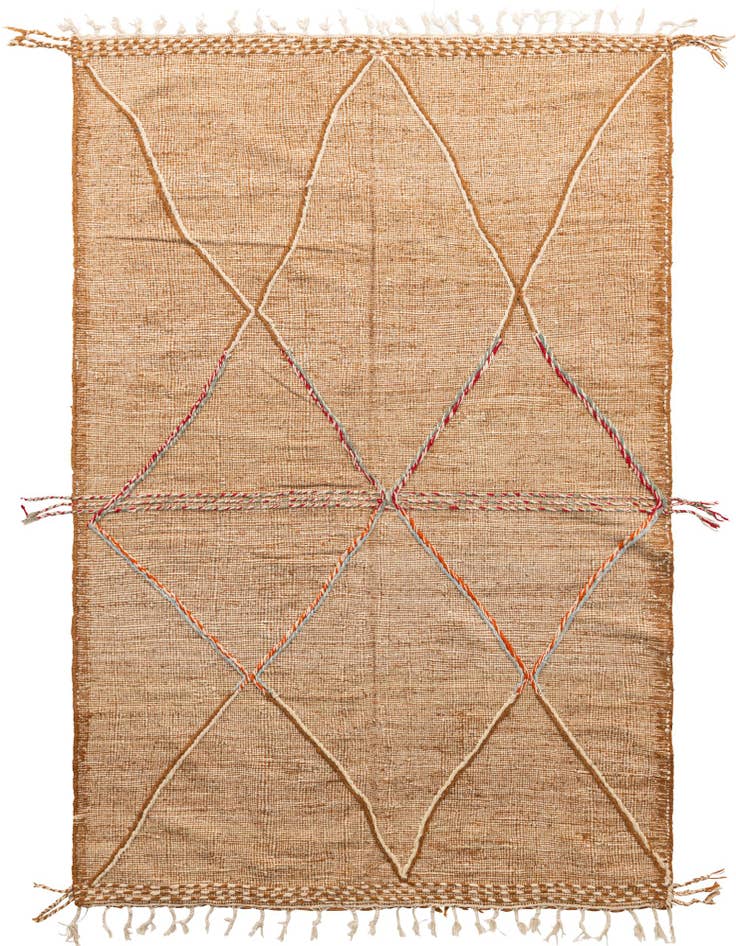 Detail image of 6' 5 x 9' 9 Hand Knotted Moroccan Wool Rug