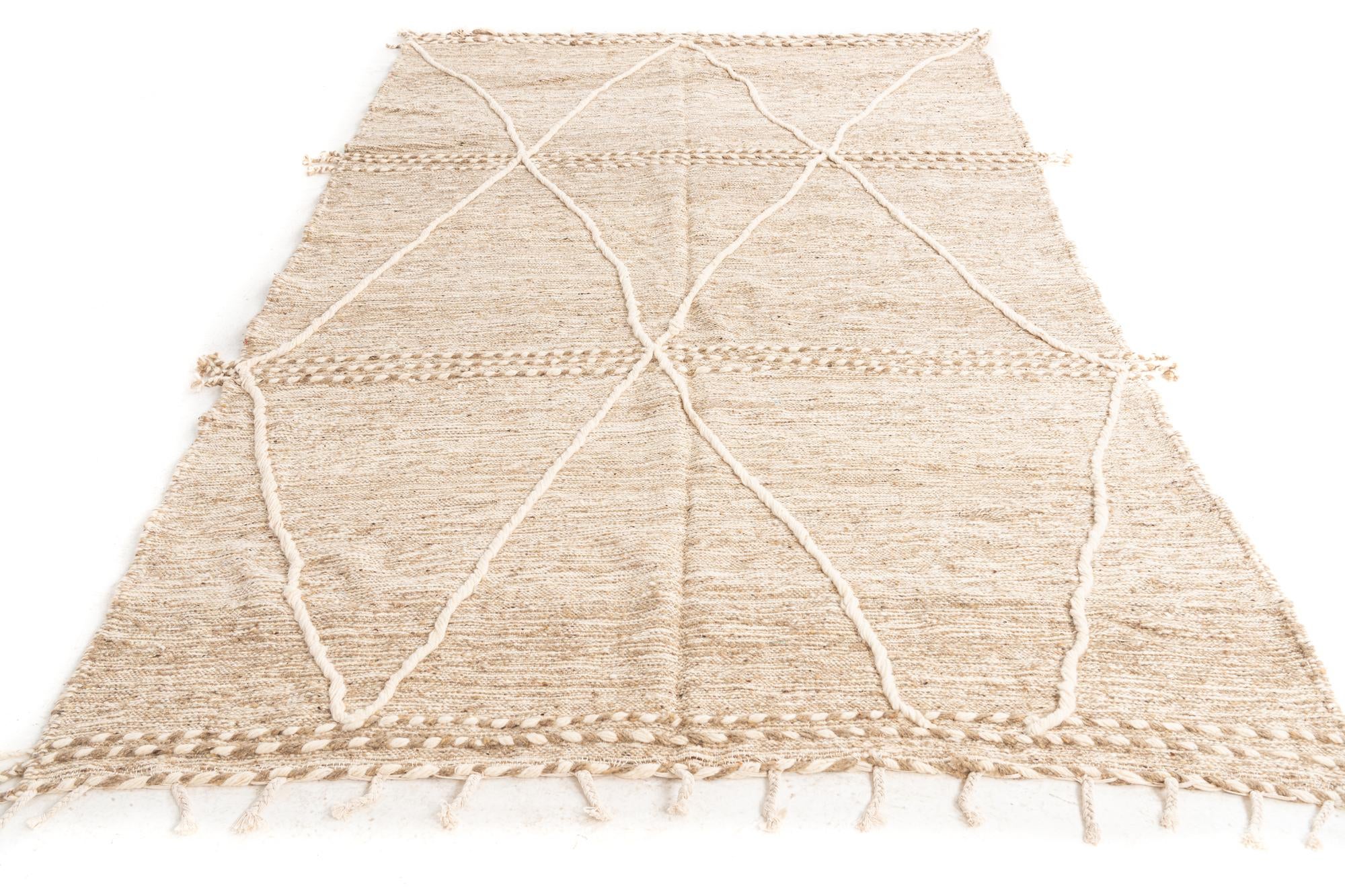 6' 4 x 9' 10 Hand Knotted Moroccan Wool Rug