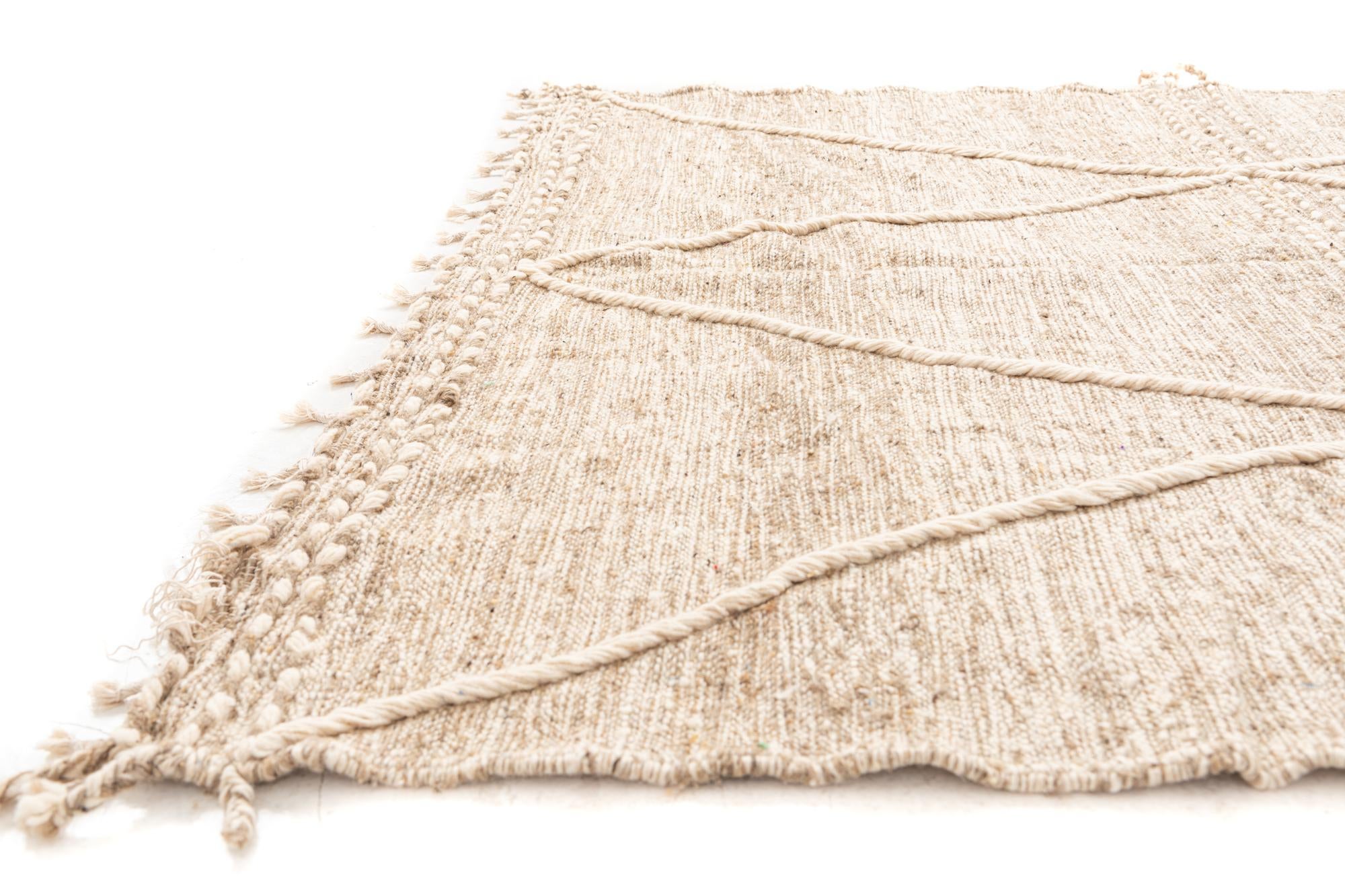6' 4 x 9' 10 Hand Knotted Moroccan Wool Rug