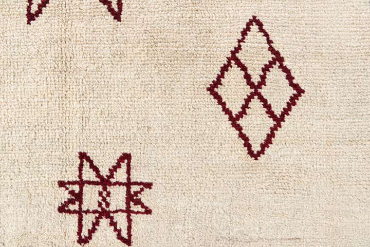 6' 4 x 10' 2 Hand Knotted Moroccan Wool Rug