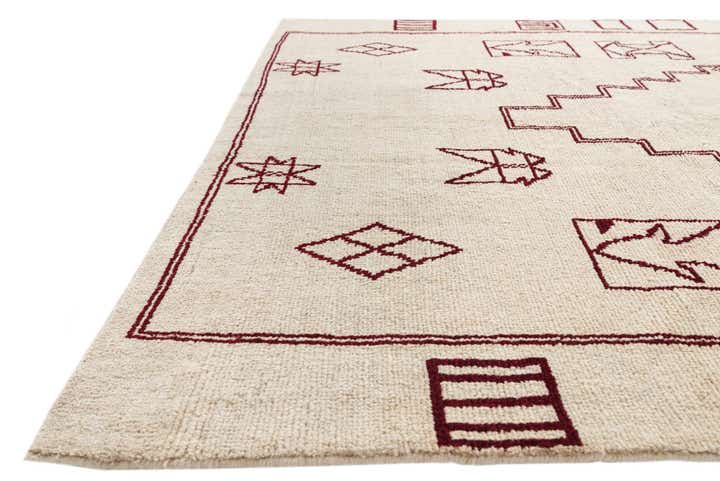 6' 4 x 10' 2 Hand Knotted Moroccan Wool Rug