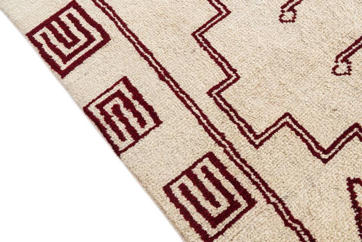 Detail image of 6' 4 x 10' 2 Hand Knotted Moroccan Wool Rug