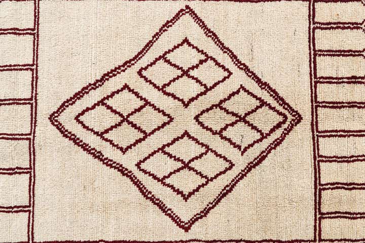 6' 4 x 10' 2 Hand Knotted Moroccan Wool Rug