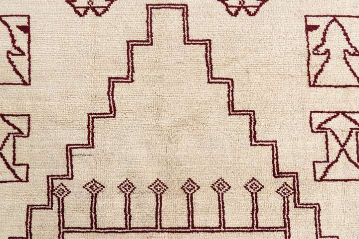 6' 4 x 10' 2 Hand Knotted Moroccan Wool Rug