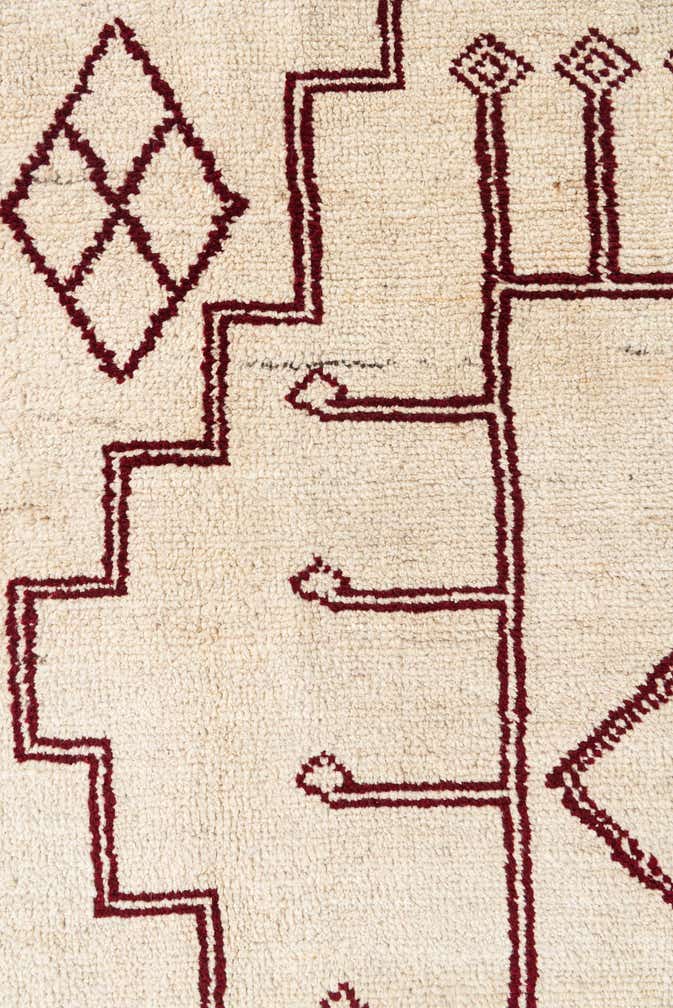 6' 4 x 10' 2 Hand Knotted Moroccan Wool Rug