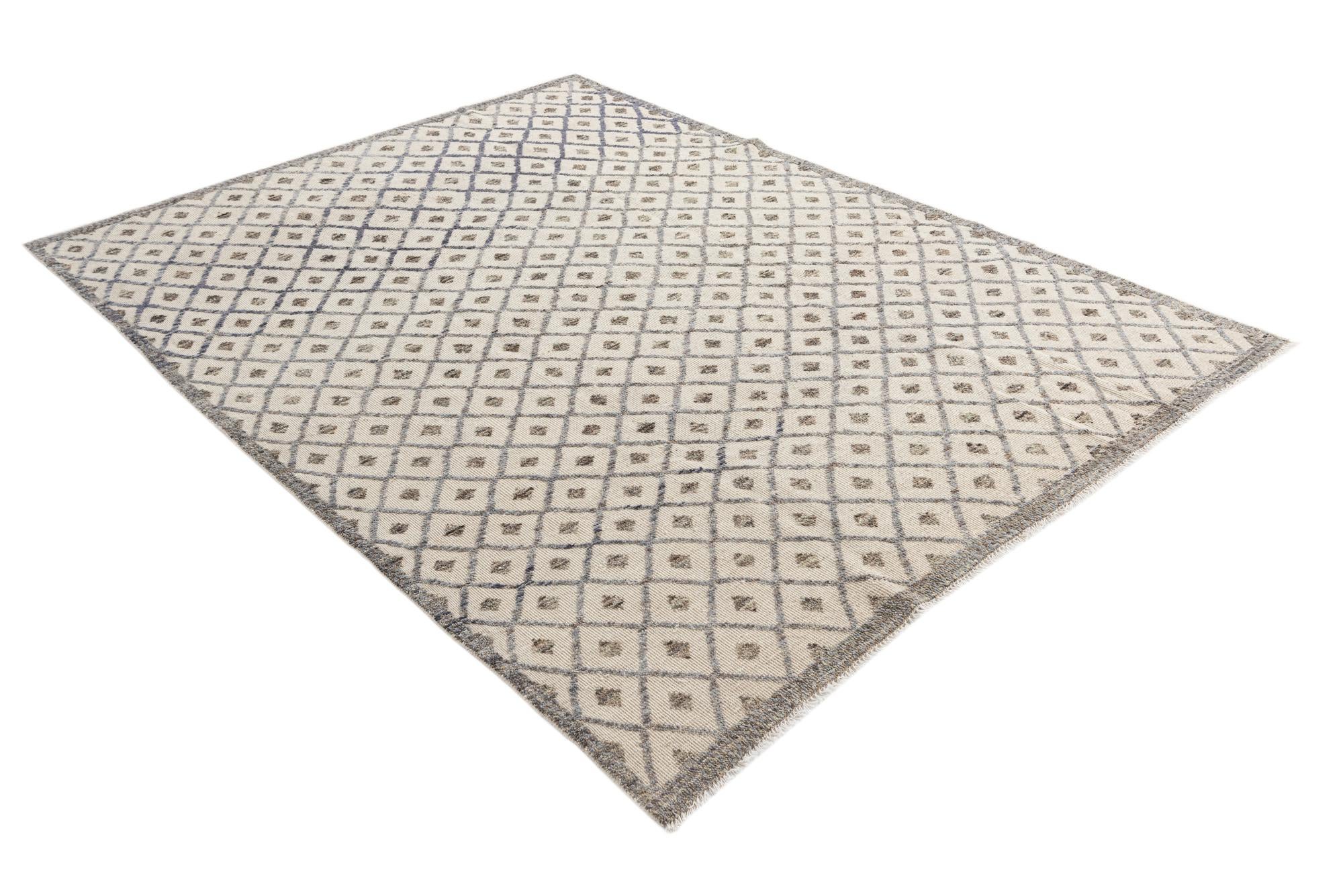 8' x 10' 8 Hand Knotted Moroccan Wool Rug