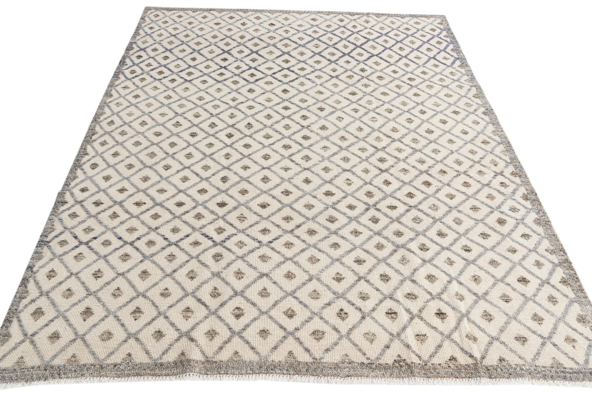 8' x 10' 8 Hand Knotted Moroccan Wool Rug