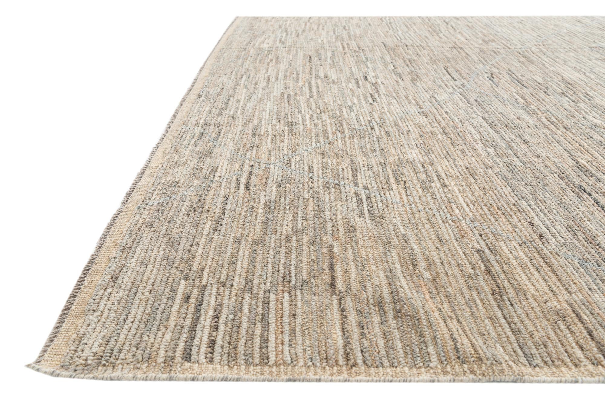 8' x 10' 2 Hand Knotted Moroccan Wool Rug