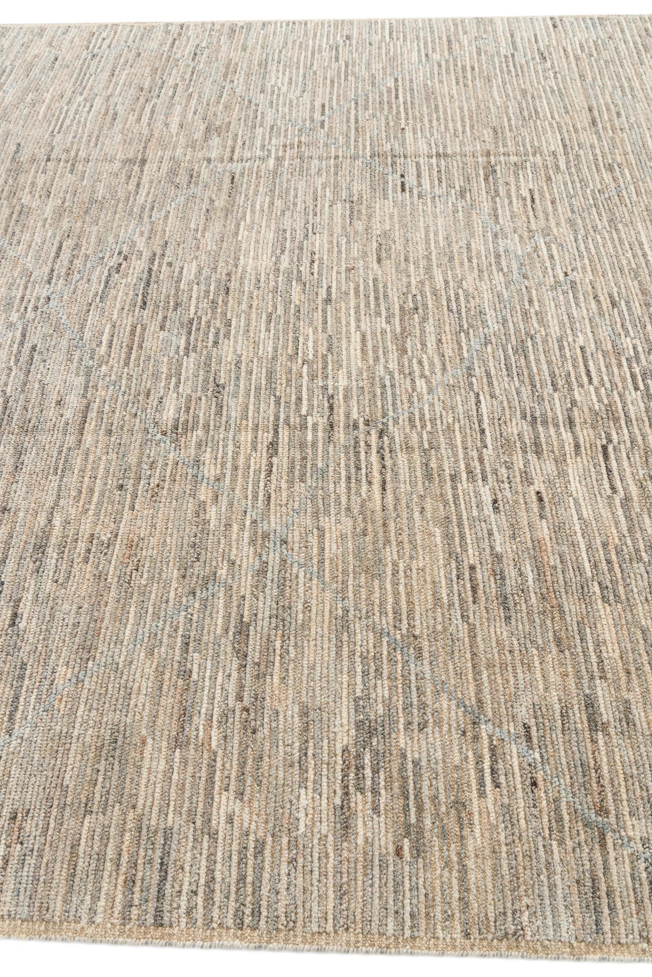 8' x 10' 2 Hand Knotted Moroccan Wool Rug