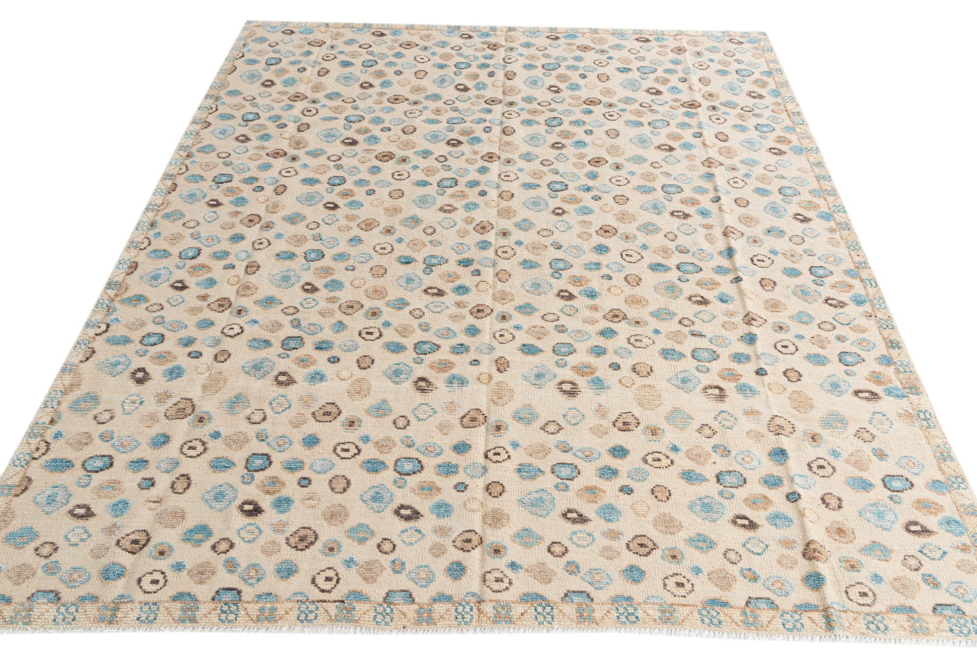8' 1 x 10' 4 Hand Knotted Moroccan Wool Rug