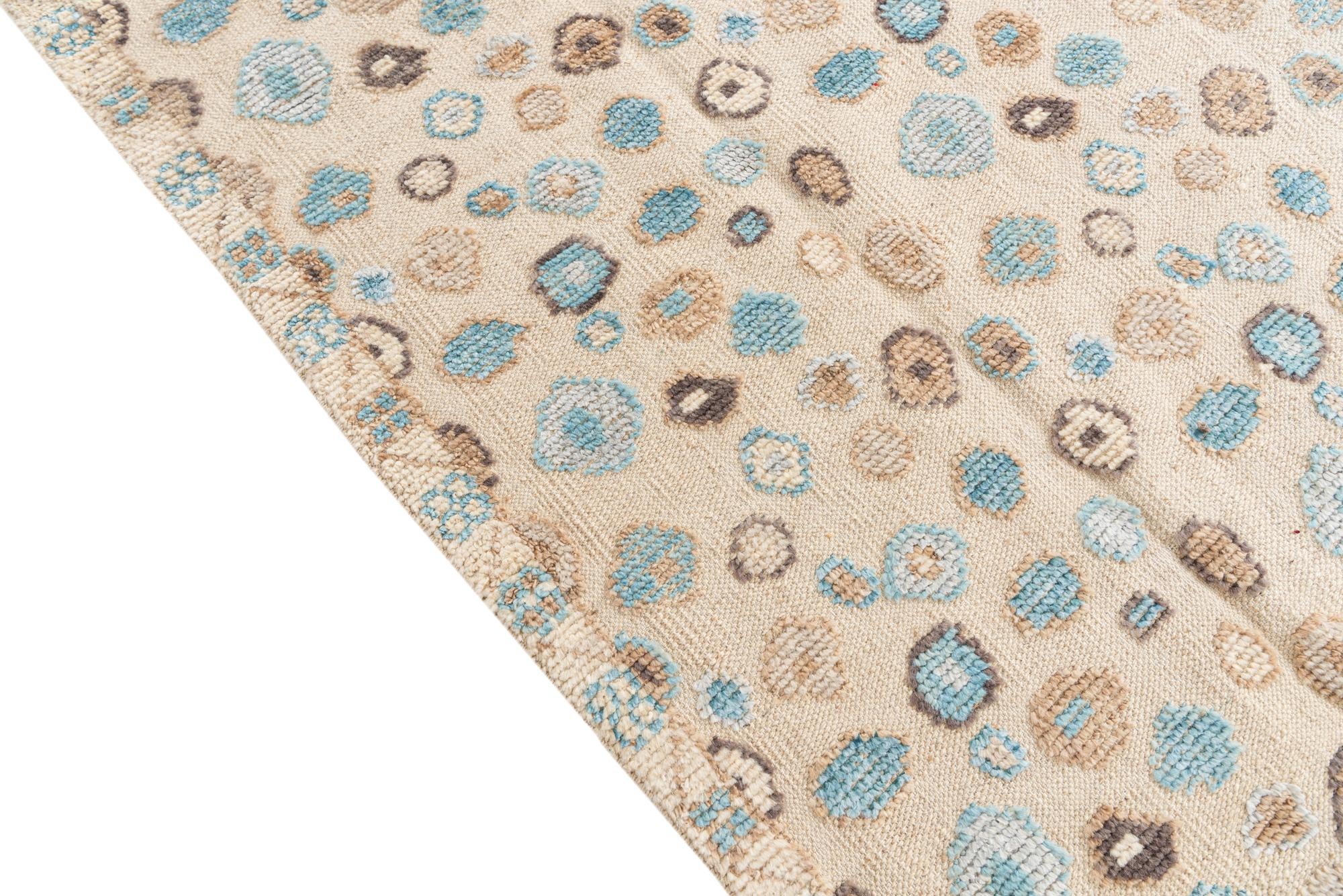 8' 1 x 10' 4 Hand Knotted Moroccan Wool Rug