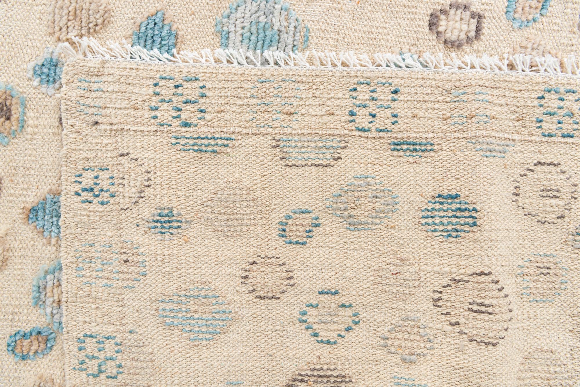 8' 1 x 10' 4 Hand Knotted Moroccan Wool Rug