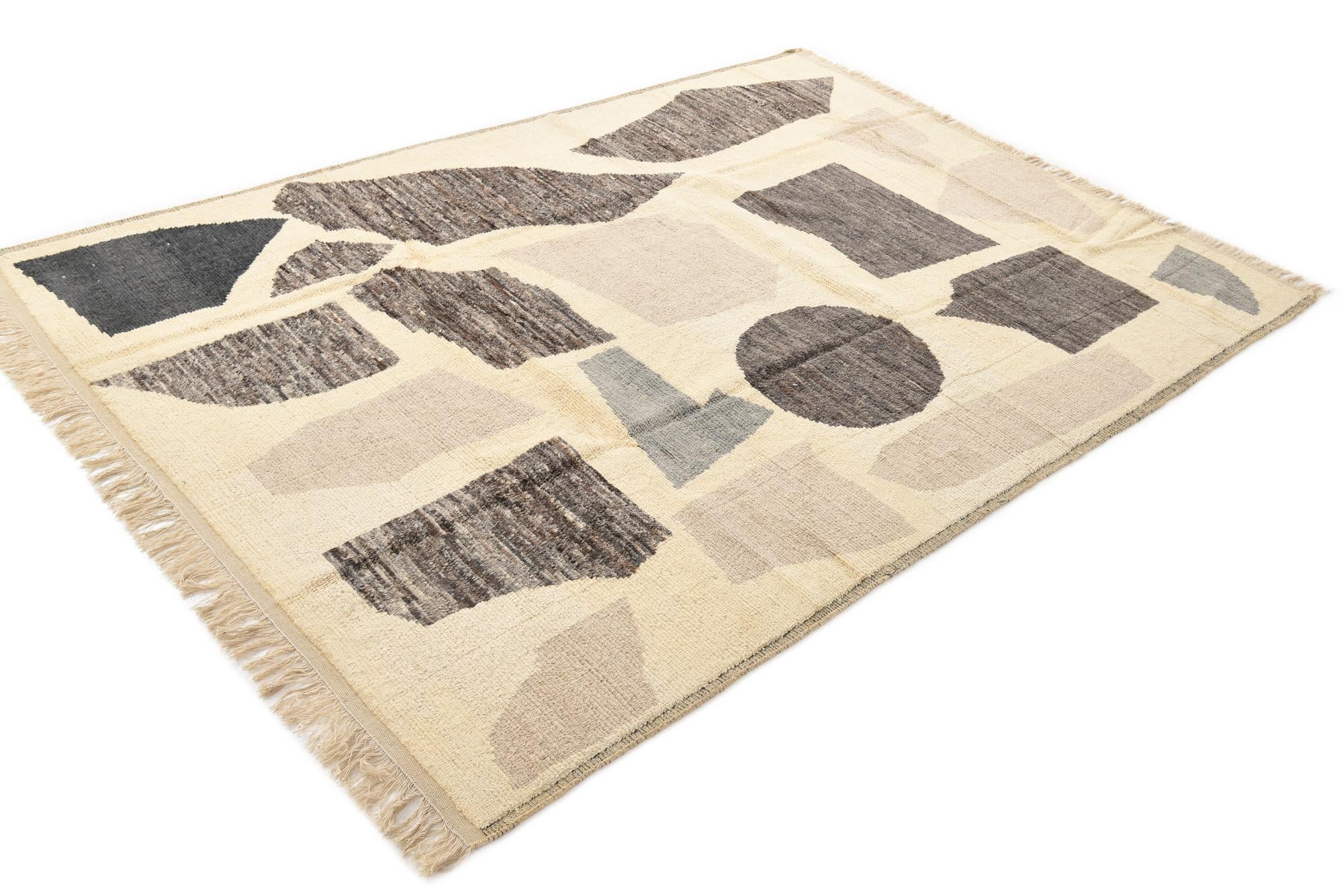 9' x 12' 8 Hand Knotted Moroccan Wool Rug