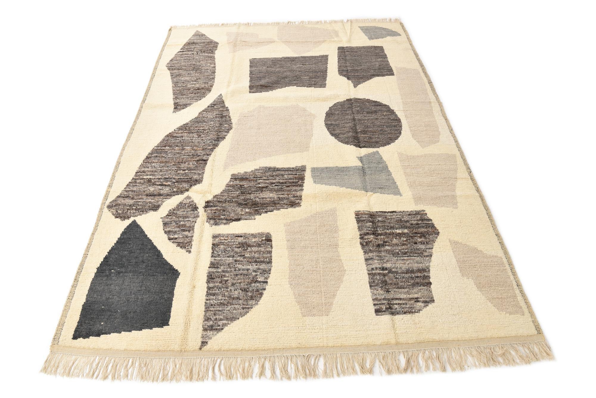 9' x 12' 8 Hand Knotted Moroccan Wool Rug