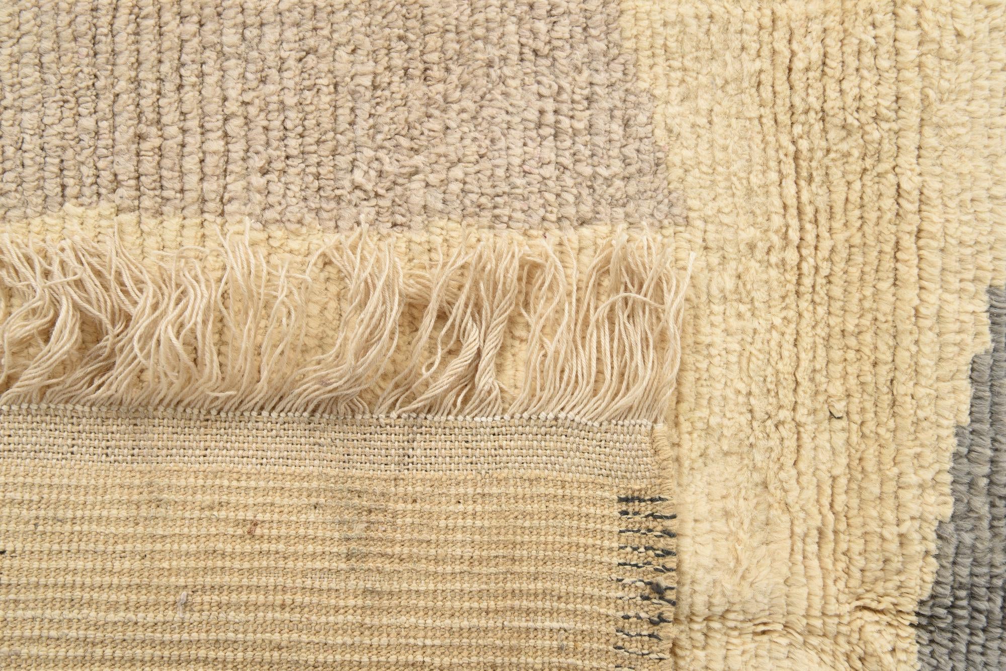 9' x 12' 8 Hand Knotted Moroccan Wool Rug