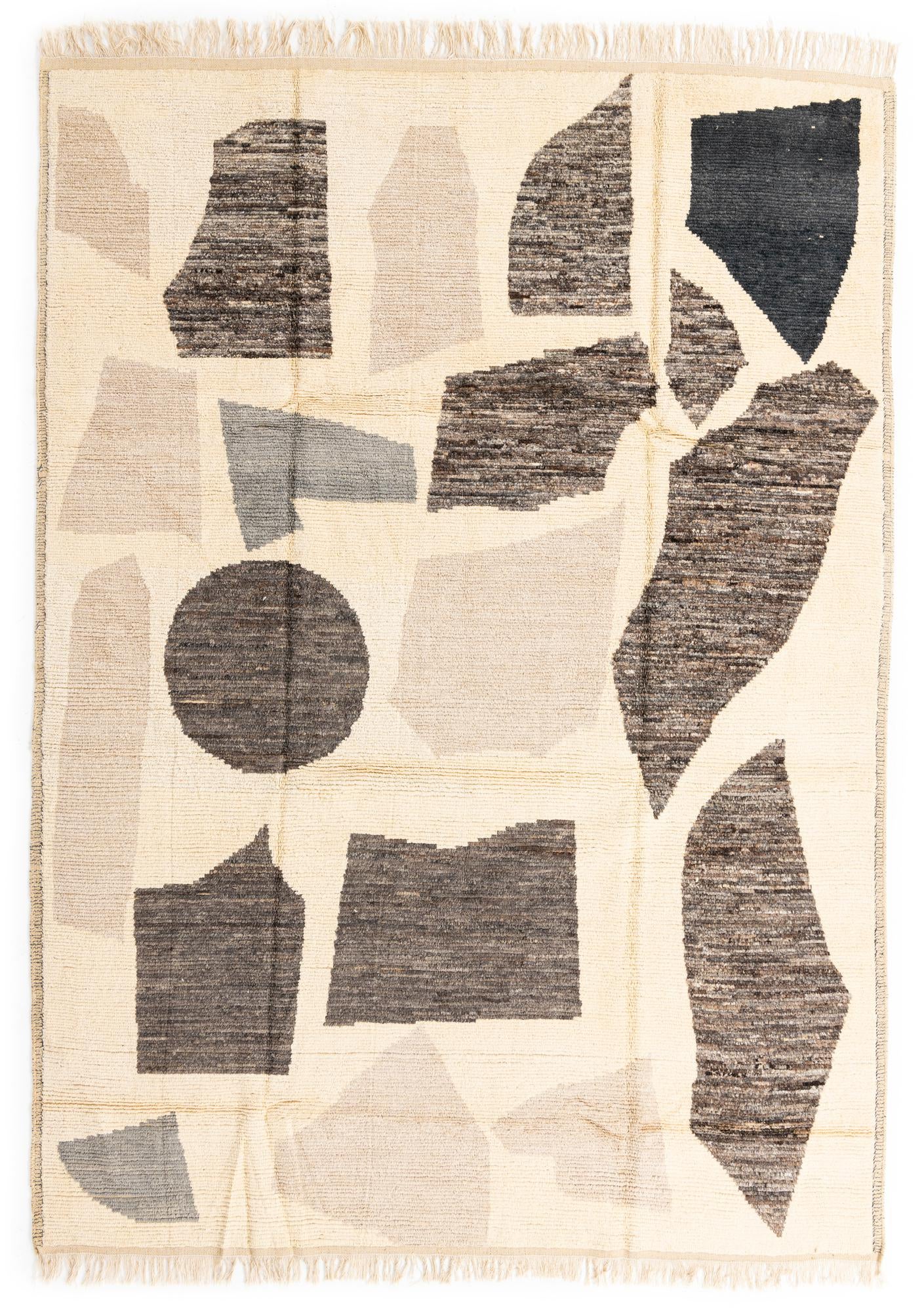9' x 12' 8 Hand Knotted Moroccan Wool Rug