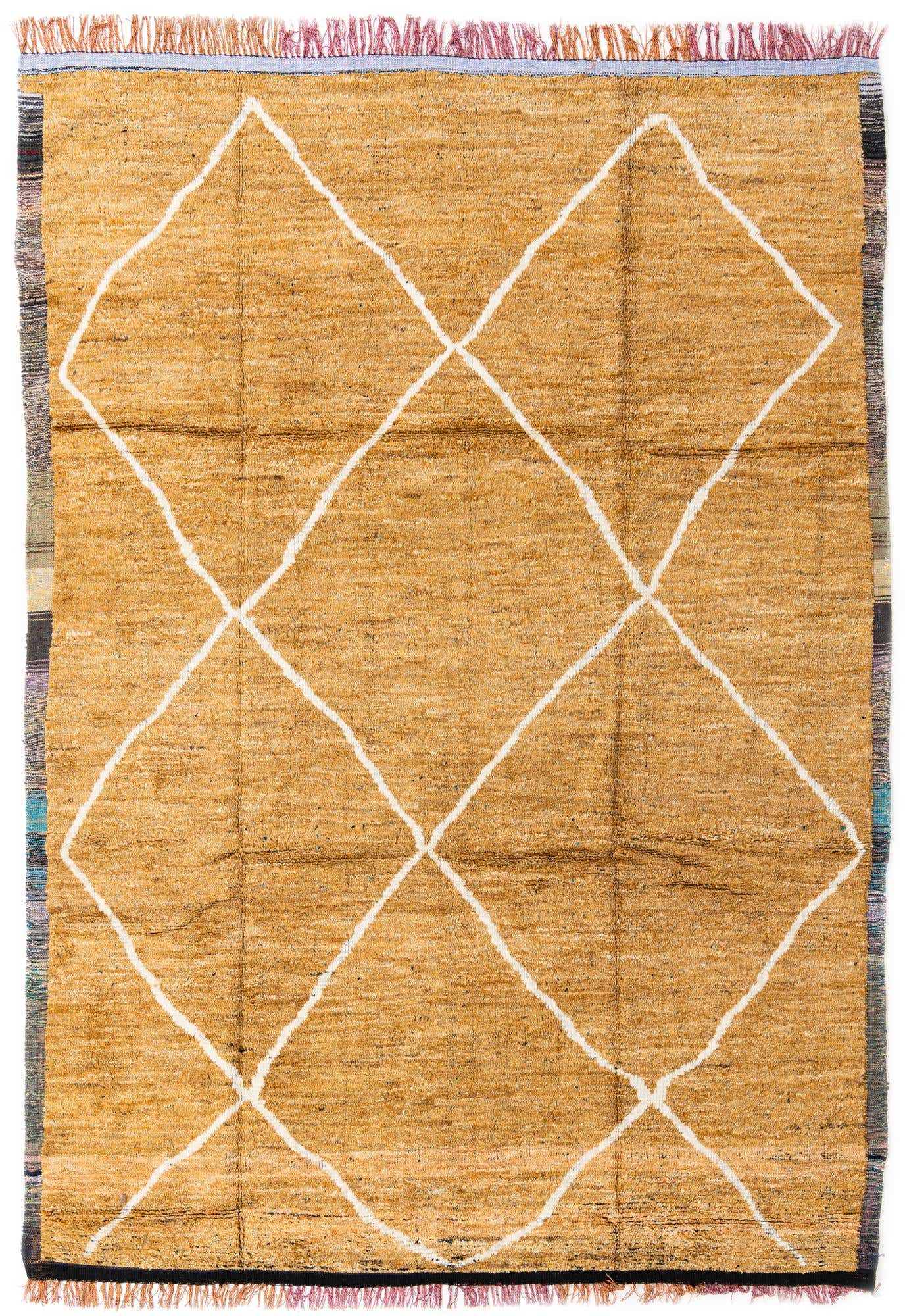 8' 7 x 12' 3 Hand Knotted Moroccan Wool Rug