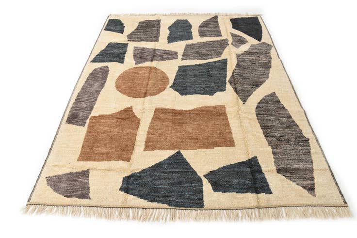 Detail image of 9' 3 x 11' 10 Hand Knotted Moroccan Wool Rug