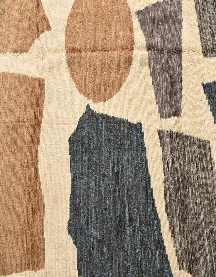 Detail image of 9' 3 x 11' 10 Hand Knotted Moroccan Wool Rug