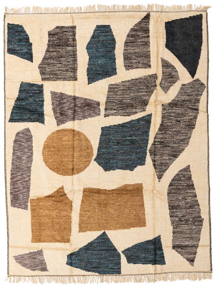 9' 3 x 11' 10 Hand Knotted Moroccan Wool Rug