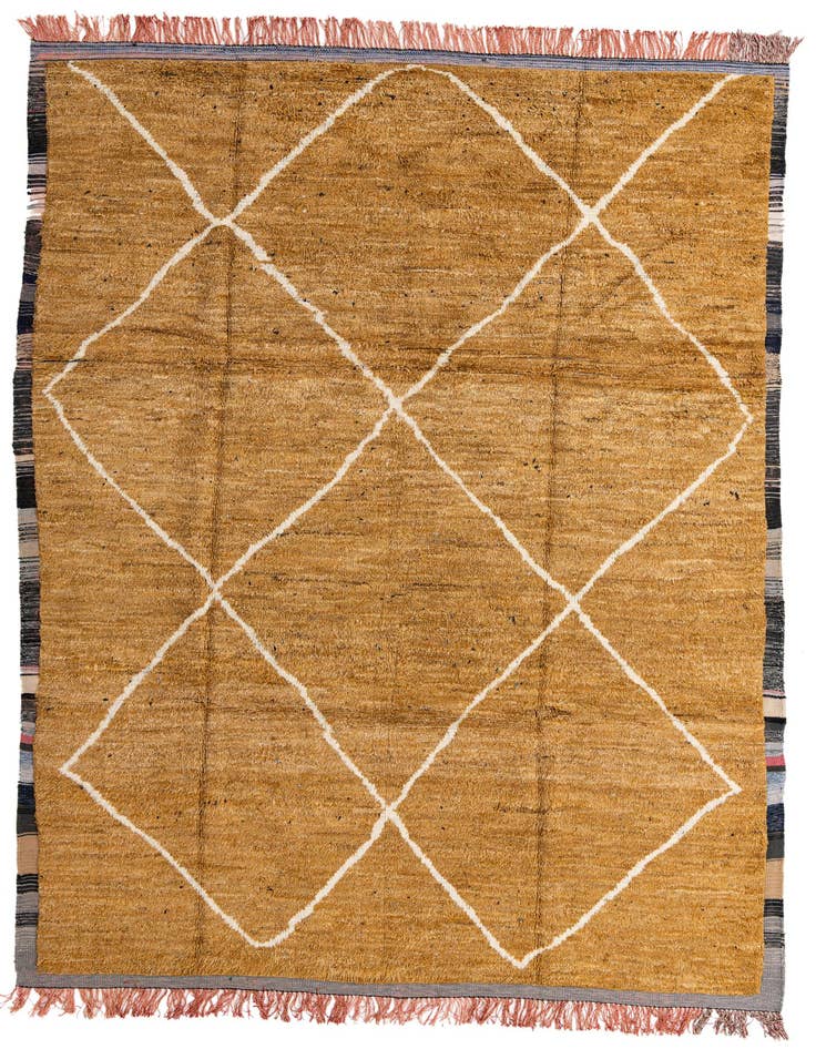 Detail image of 8' 7 x 12' Hand Knotted Moroccan Wool Rug