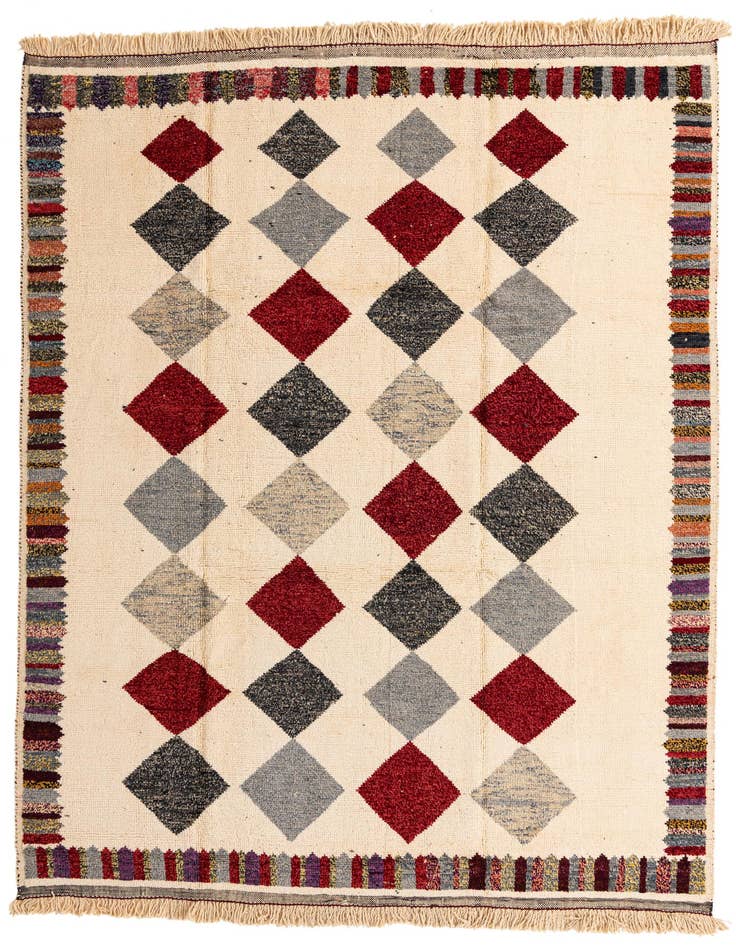 Detail image of 9' 4 x 12' 9 Hand Knotted Moroccan Wool Rug