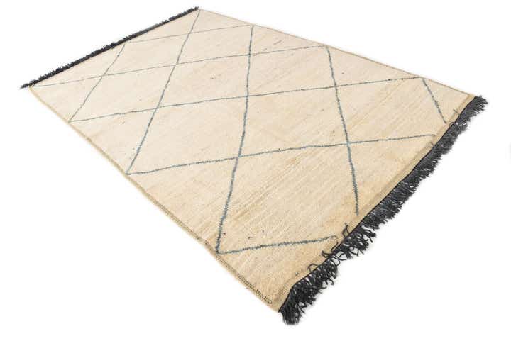 6' 3 x 9' 3 Hand Knotted Moroccan Wool Rug