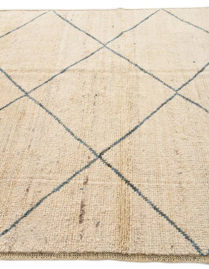 Detail image of 6' 3 x 9' 3  Hand Knotted Moroccan Wool Rug