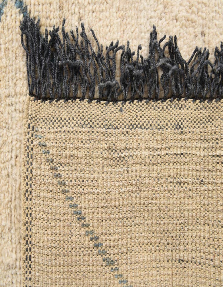 Detail image of 6' 3 x 9' 3  Hand Knotted Moroccan Wool Rug