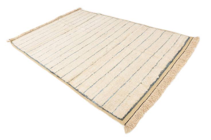 Detail image of 6' 3 x 9' 5 Hand Knotted Moroccan Wool Rug