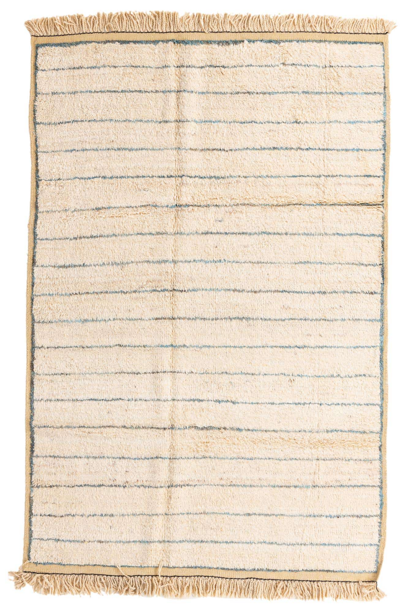 6' 3 x 9' 5 Hand Knotted Moroccan Wool Rug