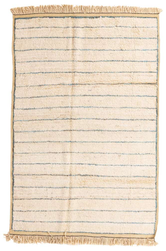 6' 3 x 9' 5 Hand Knotted Moroccan Wool Rug