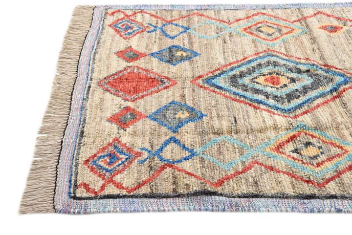5' 1 x 7' 5 Hand Knotted Moroccan Wool Rug