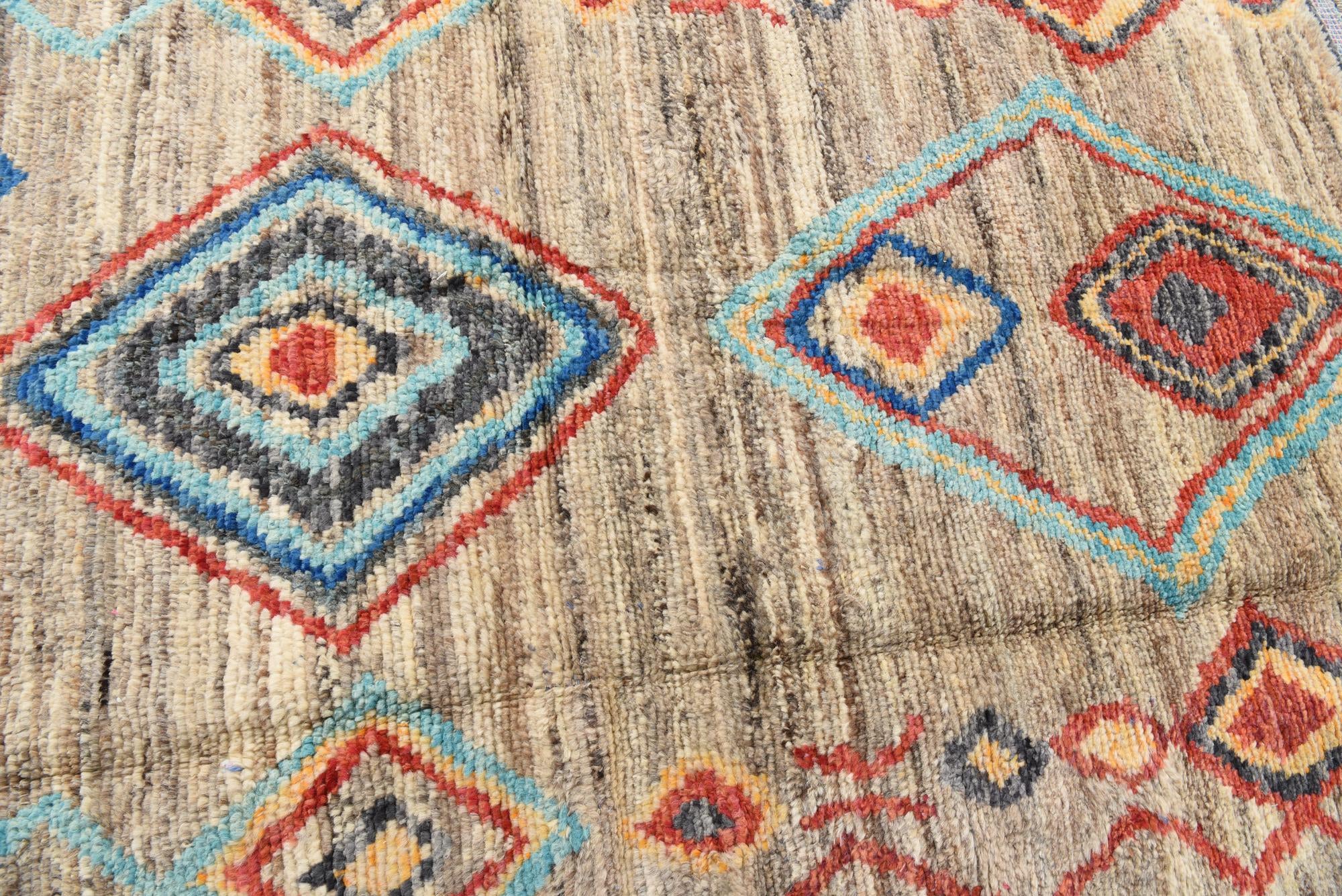 5' 1 x 7' 5 Hand Knotted Moroccan Wool Rug